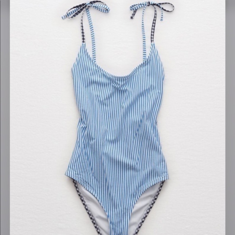 AE Seersucker & Gingham Swimsuit